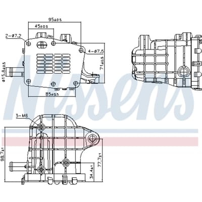 Radiator, uitlaatgasrecirculatie NISSENS 989481