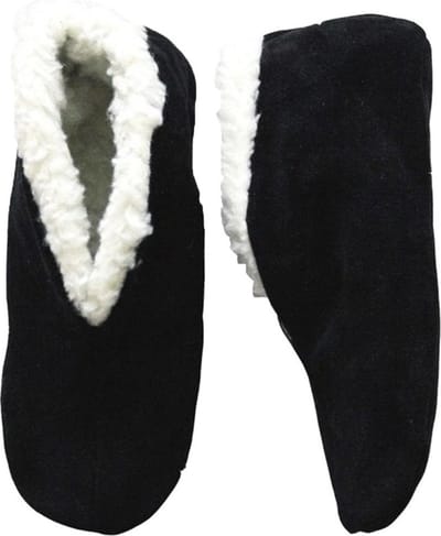 Echte suede Spaanse sloffen dames - Zwart - Maat 37