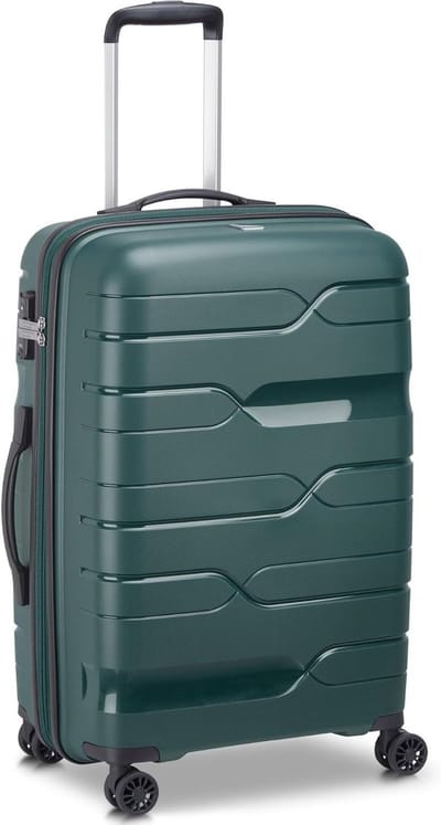 Reiskoffer Medium - Hardcase Koffer - Veilig Reizen - Uittrekbaar Middenstuk - 69 cm - Groen