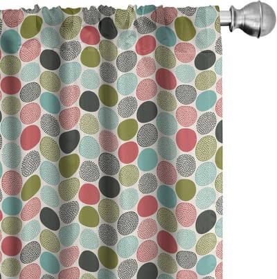 ABAKUHAUS – Veelkleurige Voorhangen 2x75x225 cm – Microvezel – Halverduisterend