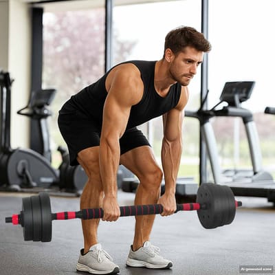 vidaXL - 2-in-1 - Dumbbell - Barbell - Set - 20 - kg - Zwart - en - Rood