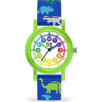 Ice Watch ICE learning - Green dinosaur 024501 Horloge - Nylon - Blauw - Ø 28 mm