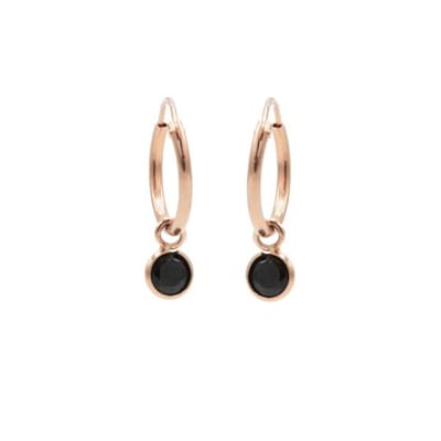 Karma Symbols oorbel zirconia dot Rosé-M2169B