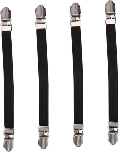 Elastische Lakenbanden - Matrasriemen - Net Bed Houden - Verstelbare Spanning - 8 Inch - Zwart