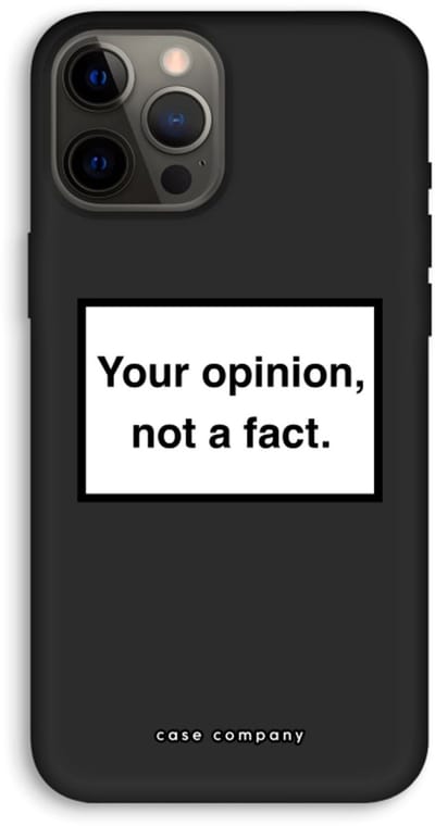 Case Company® - Hoesje geschikt voor iPhone 12 Pro Max hoesje - Your opinion - Biologisch Afbreekbaar Telefoonhoesje - Bescherming alle Kanten en Schermrand