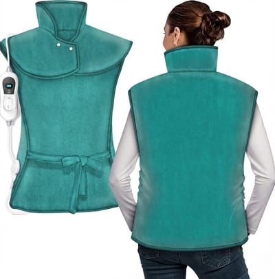 SNJY® Warmtekussen Oplaadbaar - Verwarmingskussen - Warmtekussen Voor Rug, Schouder en Nek Elektrisch - 100 Watt - Turquoise