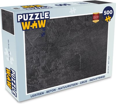 Puzzel Leisteen - Beton print - Natuursteen - Grijs - Industrieel - Legpuzzel - Puzzel 500 stukjes