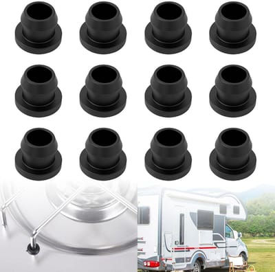 Dailygoods- Rubberen Buisjes Set van 12 Stuks - Potdragerrubbers - Camperaccessoires voor Dometic/Smev/Thetford - Ondersteuning 5 mm Staven - Compatibel met FIAT Ducato/Pössl - Pannenhouderrubbers