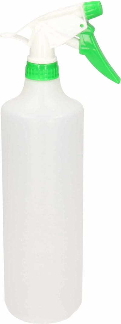 1x Waterverstuivers/spuitflessen groen/witte spraykop 1 liter - Plantenspuiten/schoonmaakspuiten