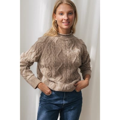 TWOTHIRDS Baltimore Knit Beige Maat: L | Sweaters Outlet | Dames | Beige