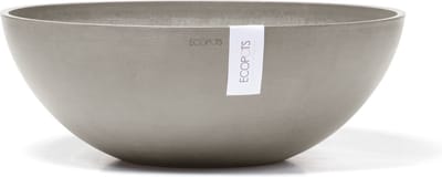 Ecopots Vienna 50 - Taupe - Ø50,4 x H18,5 cm - Ronde taupe bloempot