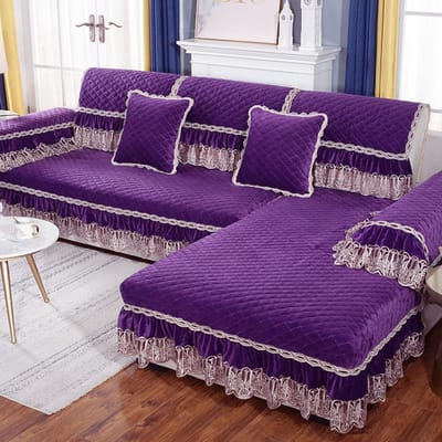 Moderne Minimalistische Bank Kant Kussen Winter Pluche Huishoudelijke Bankovertrek Europese Antislip Vier Seizoenen Stoffen Bank Servetten 80x160cm 1pcs