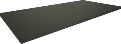 Wastafelblad Marmaris Topblad Rechthoek 100x46x2.5cm MDF Mat Zwart Gelakt