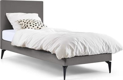 Maxi Boxspring Cisano met Silver Pocket Deluxe Foam matras - 90 x 200 cm - light grey
