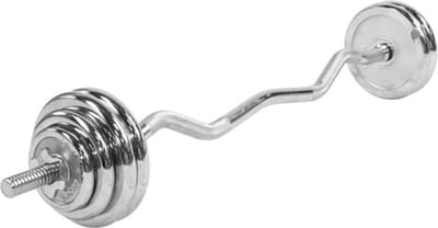 Gorilla Sports Halterset 35 kg - 30 mm - Chroom - Gewichten met halter