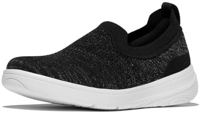 FitFlop FitFlop Super-Q Knit Slip-Ons ZWART - Maat 41