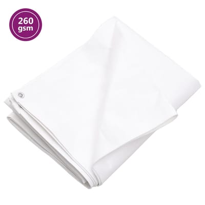 vidaXL - Dekzeil - 260 - g/m² - 4x6 - m - HDPE - wit