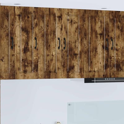 vidaXL - Wandkast - PORTO - Rook - Eiken - 30 - x - 31 - x - 80 - cm - Bewerkt - hout