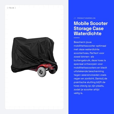 Dailygoods- Scooterhoes Waterdicht - Universele Pasvorm 190x71x117 cm - Duurzaam Materiaal - Zonbescherming - Eenvoudige Installatie - Scooterbedekking