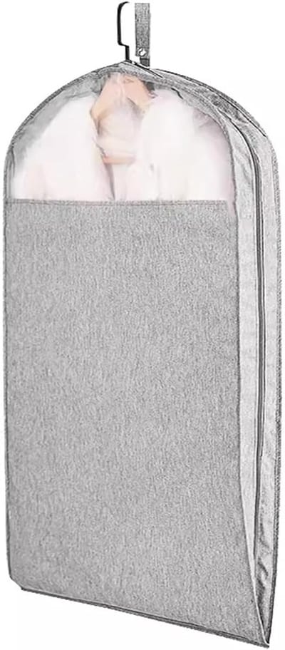Ademende Kledinghoezen - Garderobe Beschermers - Kleding Opbergen - Vochtbestendig Geurloos - 58x90cm - Grijs