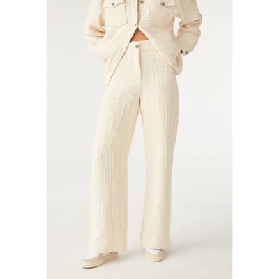 BA&SH Pantalon Amour Ecru Maat: 40 | Wijde Broeken Outlet | Dames | Ecru