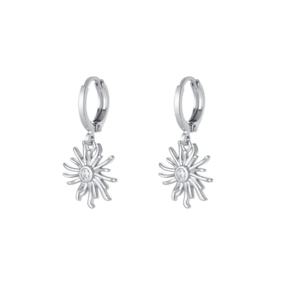 To the moon and back - Sparkle Collection - Oorbellen - Sun Silver