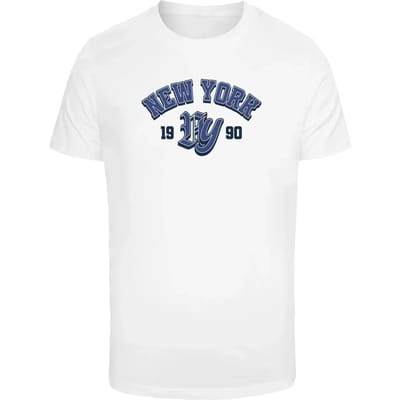 Mister Tee - NYC Basketball Heren Tshirt - S - Wit