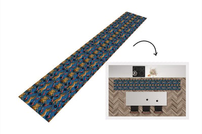 Keukenloper - Loper keuken - Patroon - Cheetah - Veren - 300x50 cm - Keukenloper vinyl