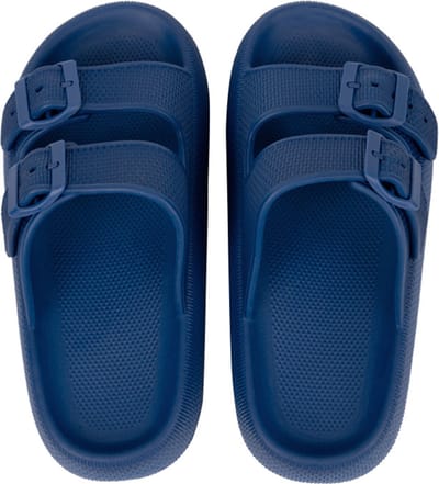 Geweo - Badslippers - Pillow Slides - EVA Slippers - Kerstmis - Kerstfeest - Christmas Gift - Unisex - Verstelbare Gesp - Verdikte - Antislip - Lichtgewicht - Blauw - Maat 39/40