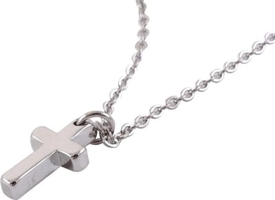 Behave Dunne ketting met hanger kruisje zilverkleur