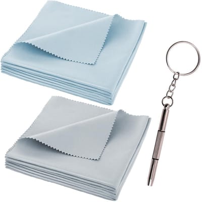 Dailygoods - 6 Stuks Microvezel Reinigingsdoekjes voor Lens en Scherm