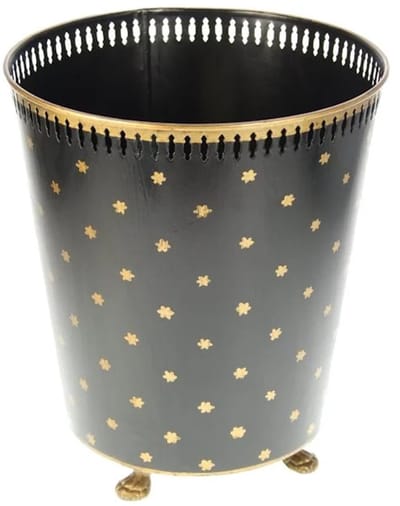 Wastebin blue with stars, Ø26xH30cm