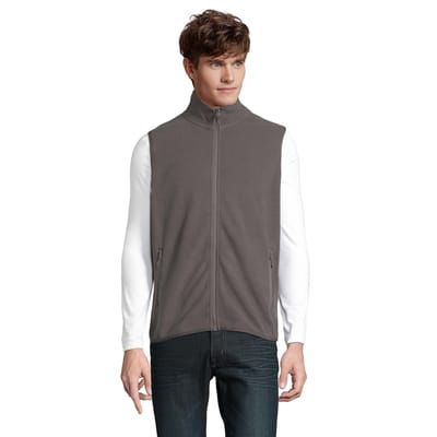 SOLS Uniseks Fleece Bodywarmer met rits voor volwassenen (Houtskool Grijs Effen)