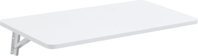 Wandtafel Wandklaptafel - Opklapbare Muurtafel - Zwevende Klaptafel - Ruimtebesparend - Inklapbaar - Stevig - Wasruimte - 80x40x18,5cm - 1 Stuk - Wit