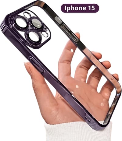 Livano Telefoon Hoesje - Telefoonhoesjes - Phone Case - Shockproof - Premium Protection - Geschikt Voor iPhone 15 - Donker Violet