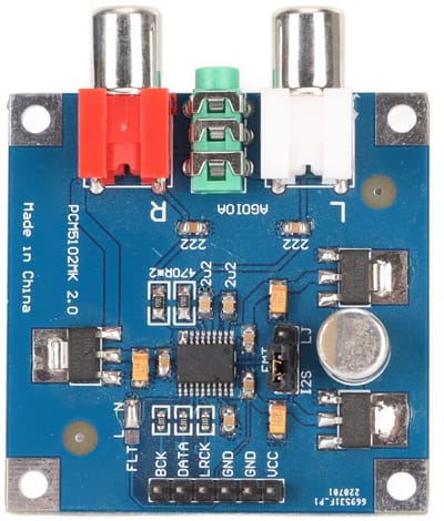 HiFi DAC Decoder Board met I2S Ingang, 32bit 384K Resolutie en 3.5mm Hoofdtelefoonuitgang voor Geluidsverbetering