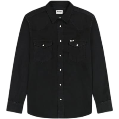 Wrangler 112362906 Overhemd Met Lange Mouwen Zwart 4XL Man