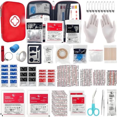 DnA® EHBO Kit - EHBO - EHBO Kits - EHBO Kit Noodpakket - EHBO Kit Auto - Rood - 20cm x 13cm x 5cm