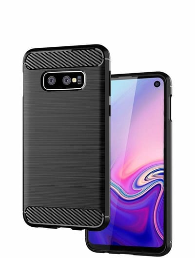 Ntech Soft Brushed Hoesje Geschikt Voor Samsung Galaxy S10e - Matt Zwart