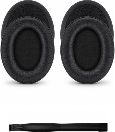 Set Oorkussens voor Sennheiser Koptelefoon - HD 280 PRO Oorkussen - HD 280 Silver / HD 281 / HMD 280 / HMD 280 PRO / HMD 280-XQ / HMD 281 - Kunstleer met Traagschuim - Zwart