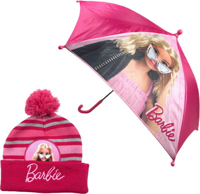 Barbie winter set 2 delig - Muts & paraplu
