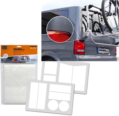 Lakbeschermingsfolie Set - Universele Beschermstrips - Fietsendrager Beschermen - 10-Delig - 44.5 cm Lengte - Transparant