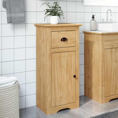 vidaXL - Badkamerkast - BODO - Honing - bruin - 44 - x - 30 - x - 90 - cm - Bewerkt - hout