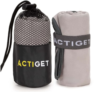 Actiget® Strandlaken | Badlaken | Sneldrogend | Strandhanddoek | Microvezel | 80 x 40 cm | Grijs