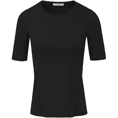 Shirt 100% Pima Cotton ronde hals Van Peter Hahn zwart