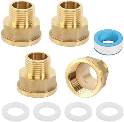 Cosensi - Reducer 1/2 inch naar 3/4 inch - Hoogwaardige adapter - 4 stuks - Met rubberen seal - Voor pijpverbindingen - Geschikt voor diverse toepa...