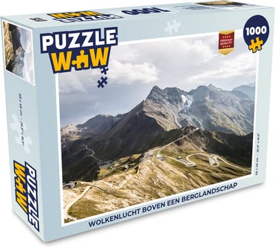 Puzzel Wolkenlucht boven een berglandschap - Legpuzzel - Puzzel 1000 stukjes volwassenen