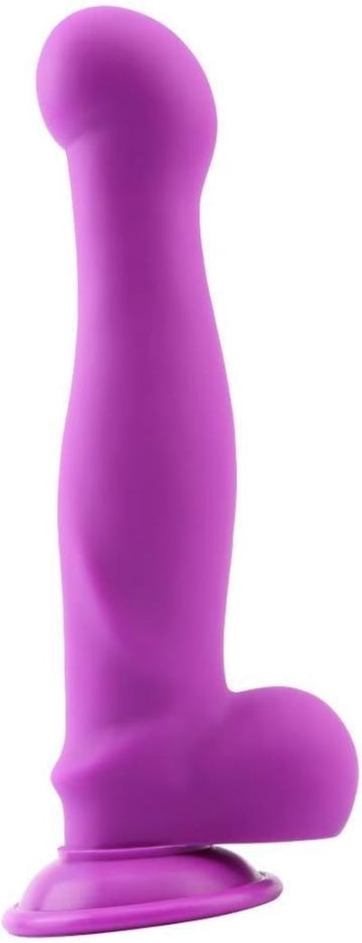 DeLuxe Pure Nature Neo Colours - Siliconen Dildo - 26.5 x 5.1 cm - Paars