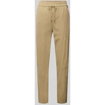 Slim fit stoffen broek met ritszakken