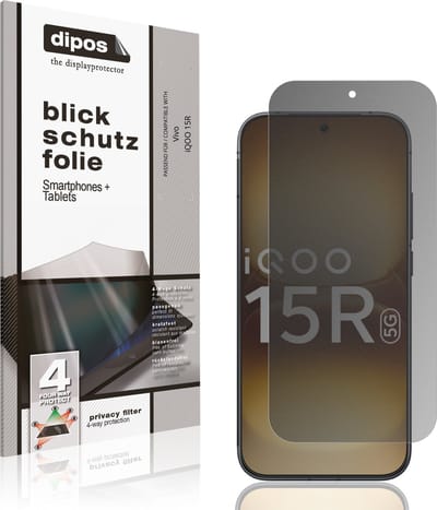 dipos – Matte Privacy Screenprotector geschikt voor Vivo iQOO 15R | Anti-Spy Beschermfolie